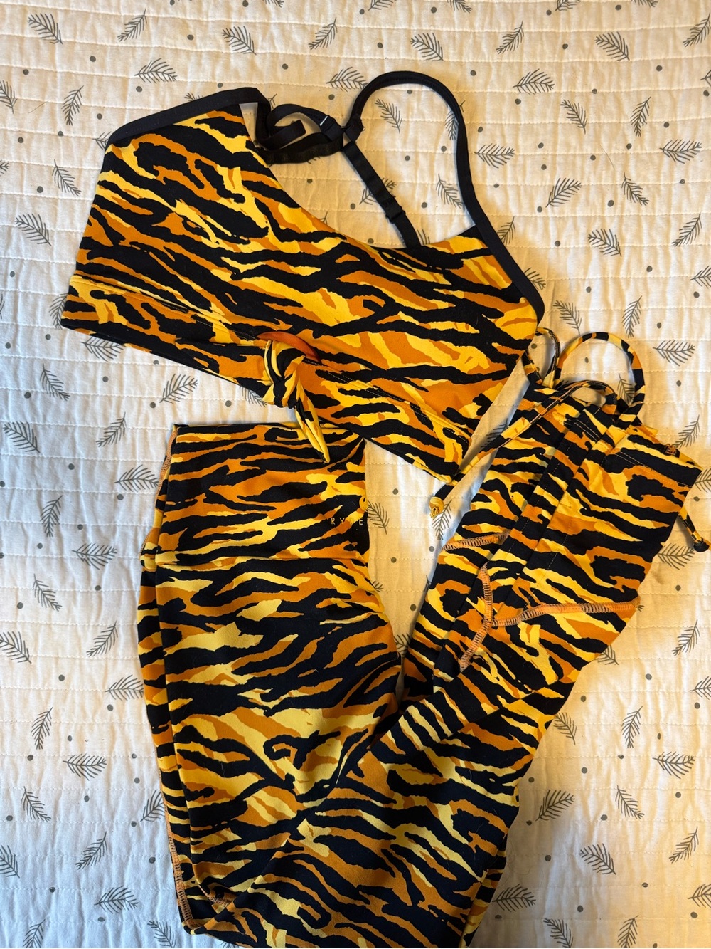 Ryderwear Kids Tiger Print Pajama Set - Yellow & Black